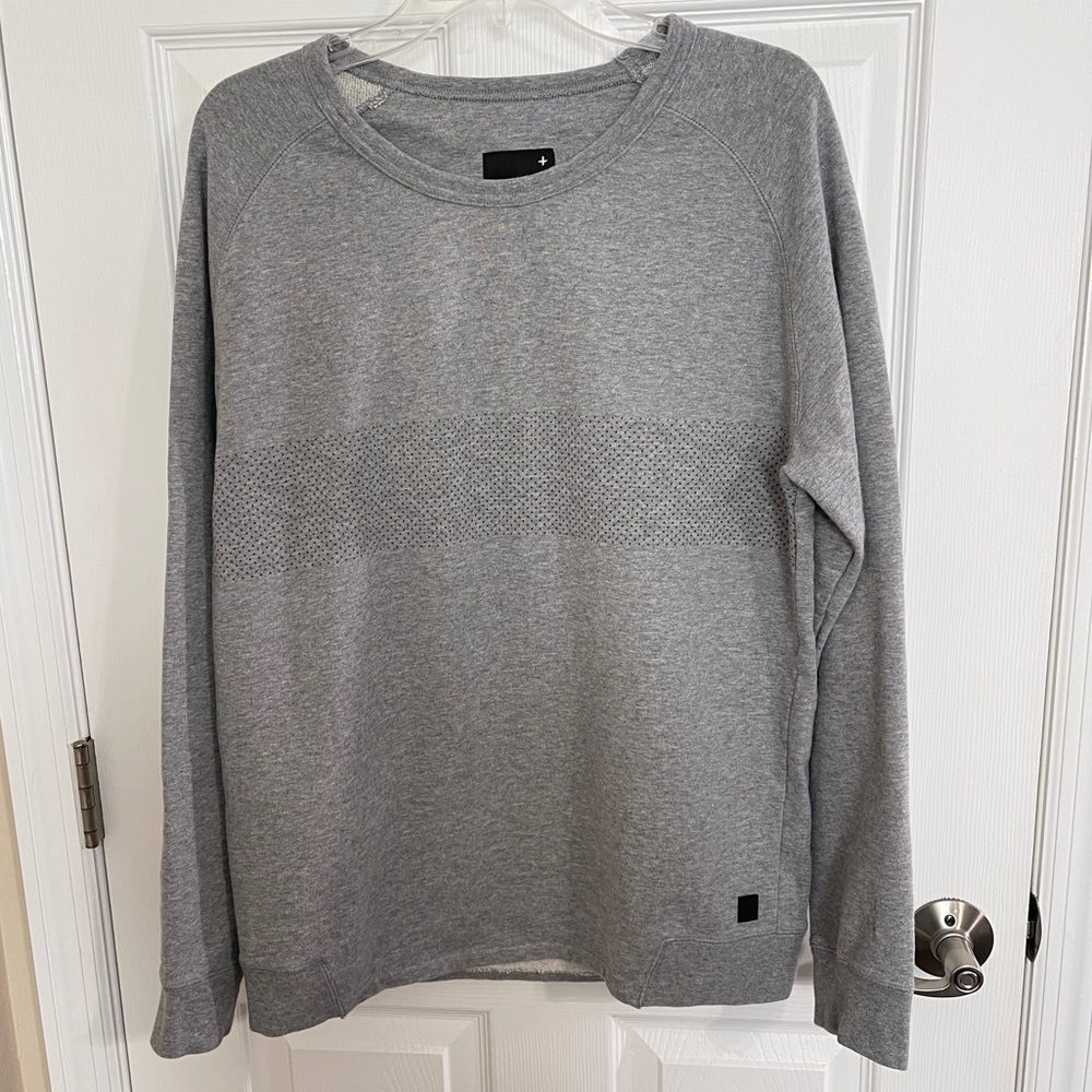 TAVIK Textured Pullover Crew Neck Sweatshirt Gray Men’s Size Medium
